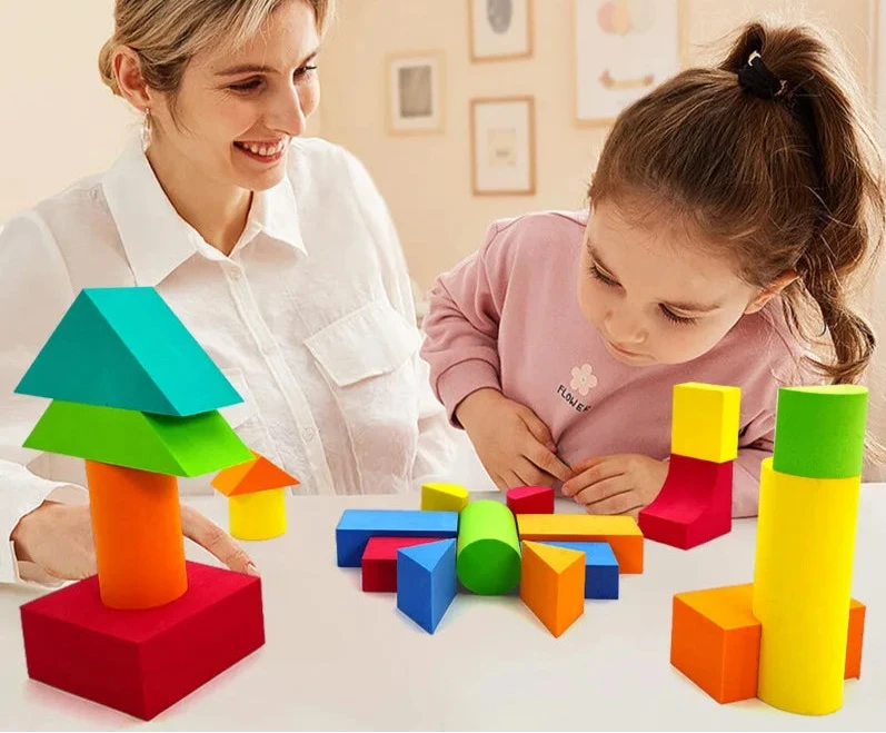 Blocs de construction en bois 46 pièces